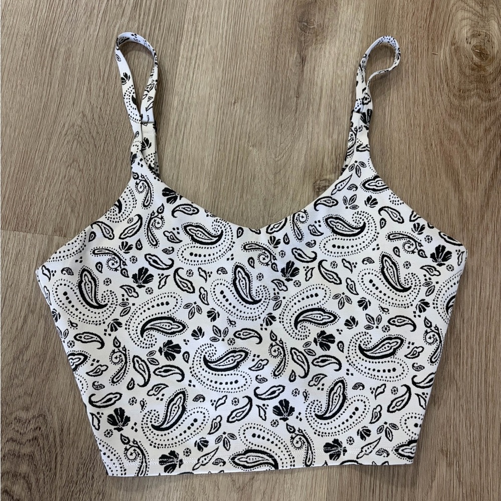 Athleta Black and White Paisley Camisole